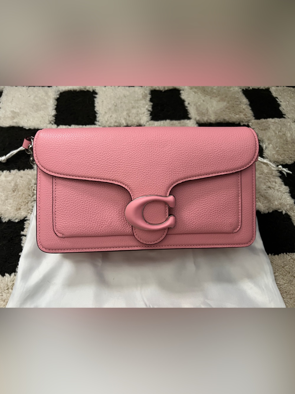 Coach Pink Pebbled Leather Crossbody with Signature C